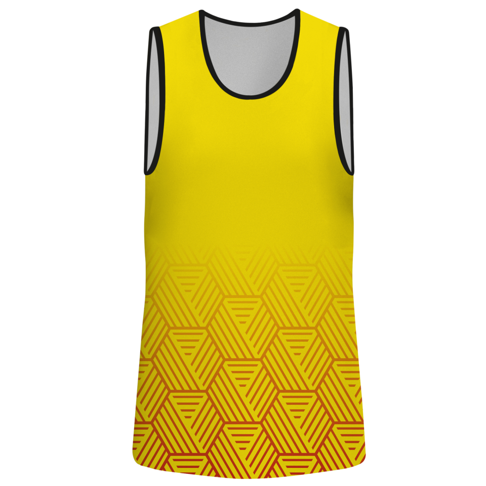 Camiseta voley sin mangas sublimada modelo hexágono