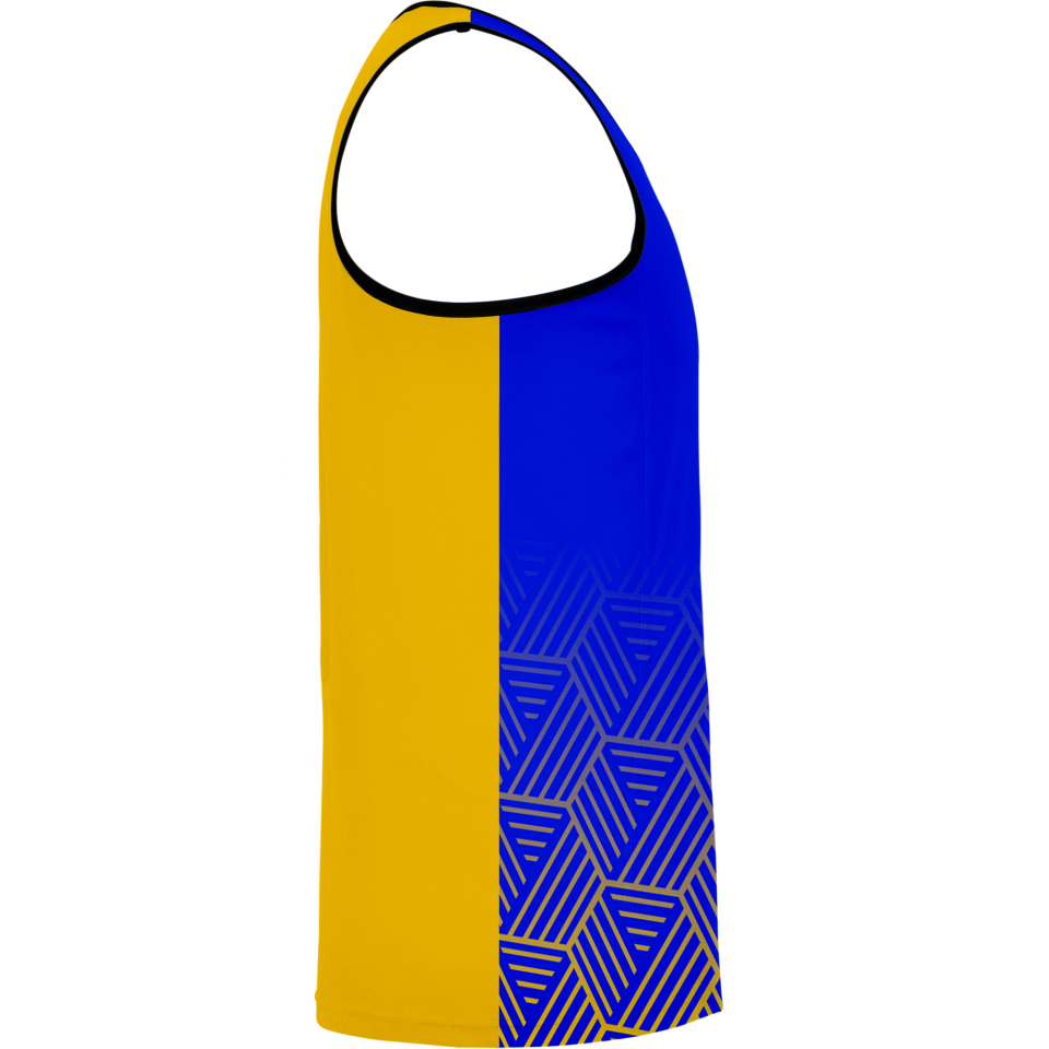 Camiseta voley sin mangas sublimada modelo hexágono