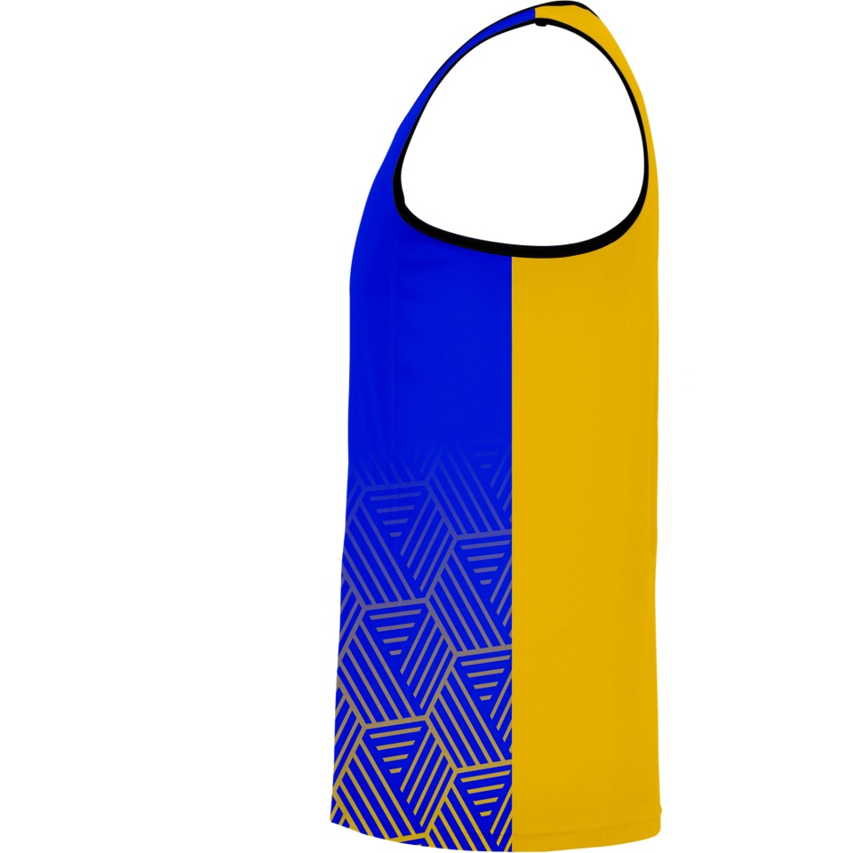 Camiseta voley sin mangas sublimada modelo hexágono