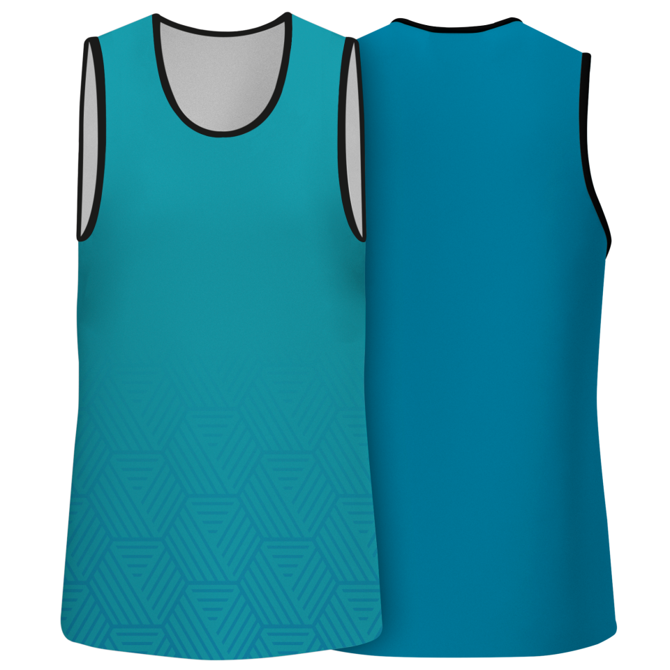 Camiseta voley sin mangas sublimada modelo hexágono