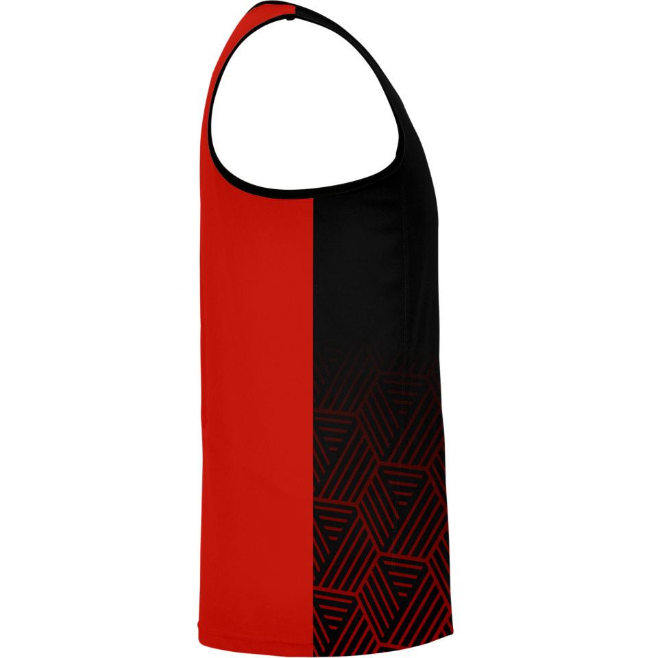 Camiseta voley sin mangas sublimada modelo hexágono