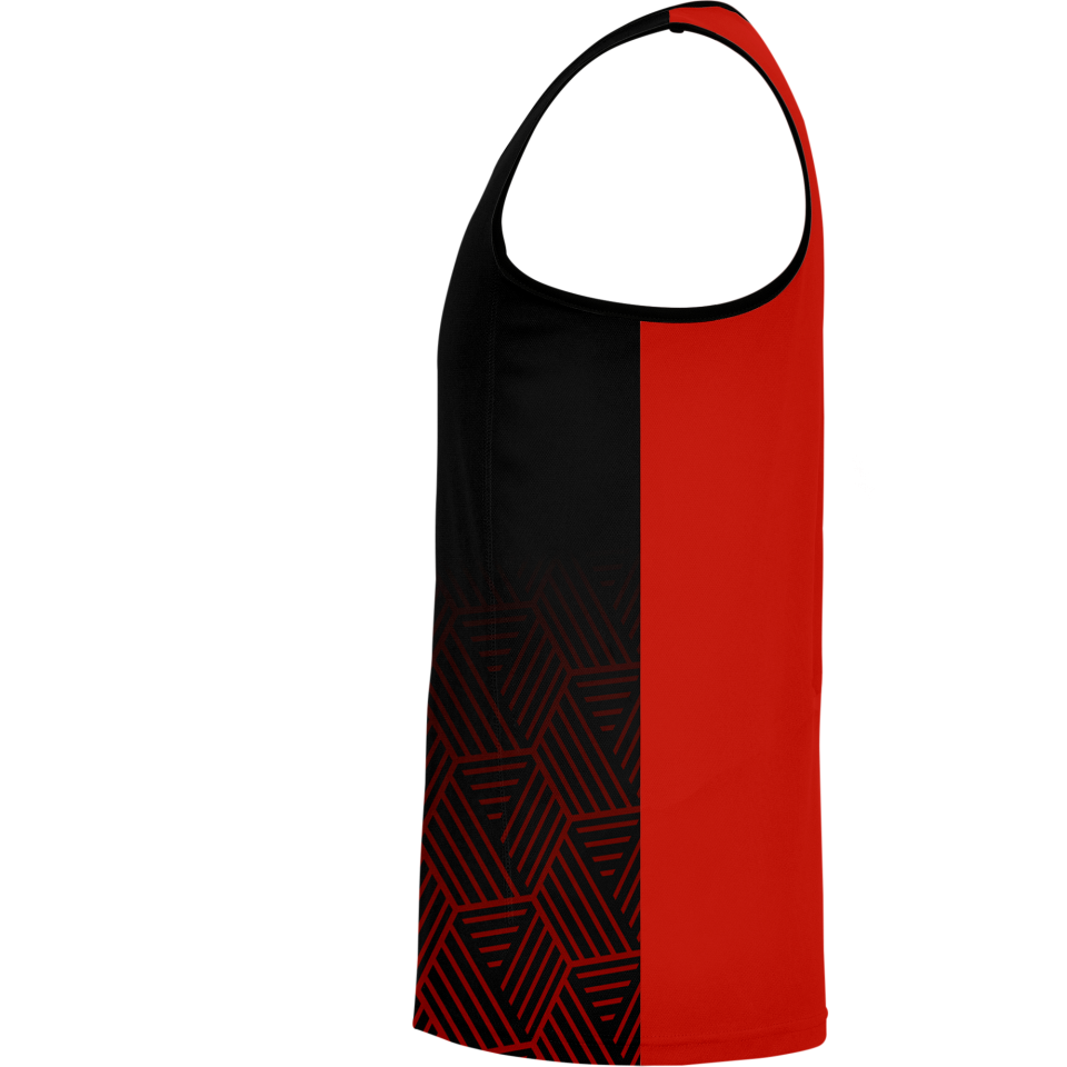 Camiseta voley sin mangas sublimada modelo hexágono