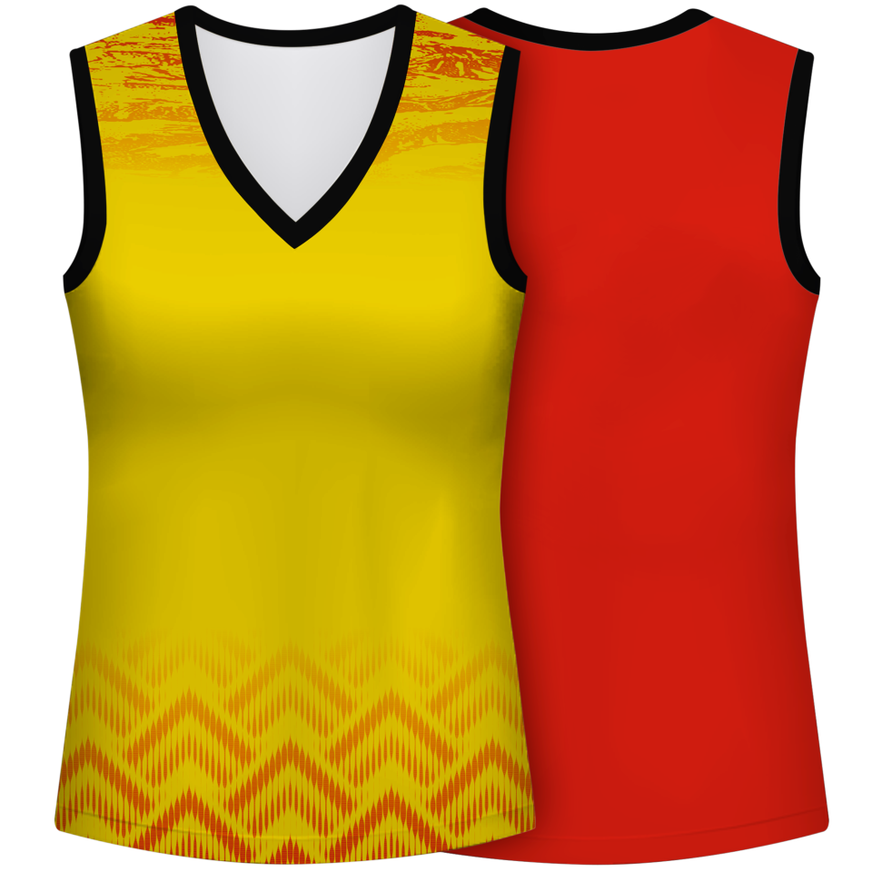 Camiseta pádel mujer sin mangas sublimada modelo geométrico