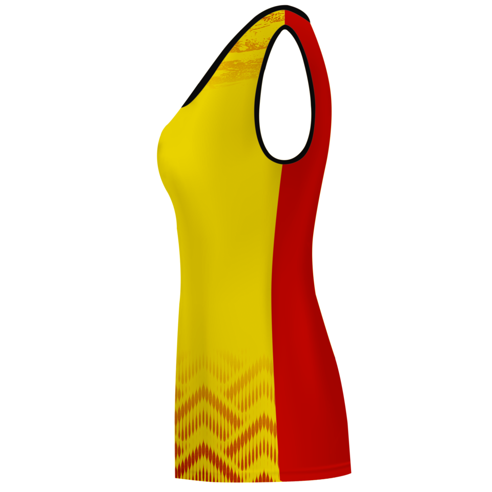 Camiseta pádel mujer sin mangas sublimada modelo geométrico