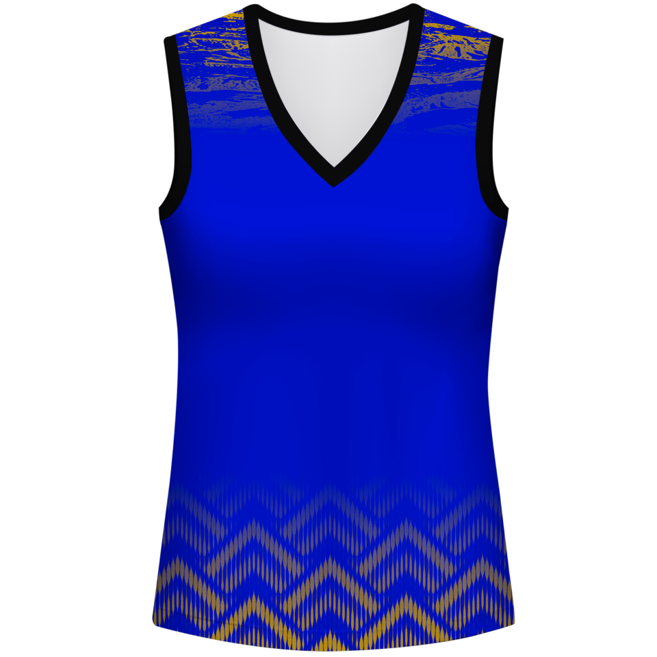 Camiseta pádel mujer sin mangas sublimada modelo geométrico