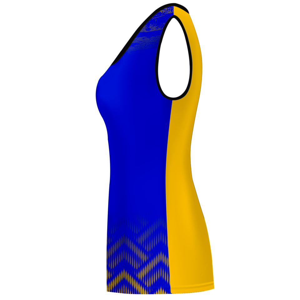 Camiseta pádel mujer sin mangas sublimada modelo geométrico