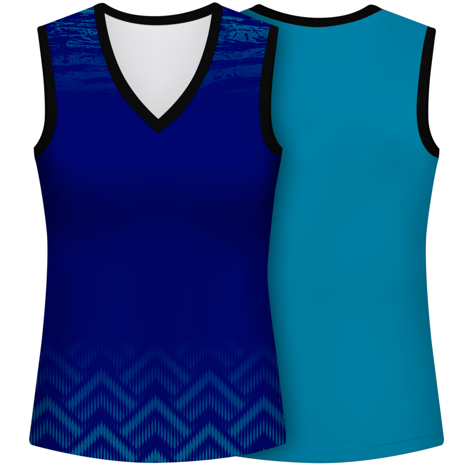 Camiseta pádel mujer sin mangas sublimada modelo geométrico