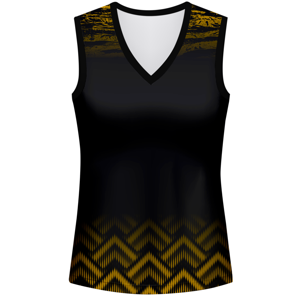 Camiseta pádel mujer sin mangas sublimada modelo geométrico