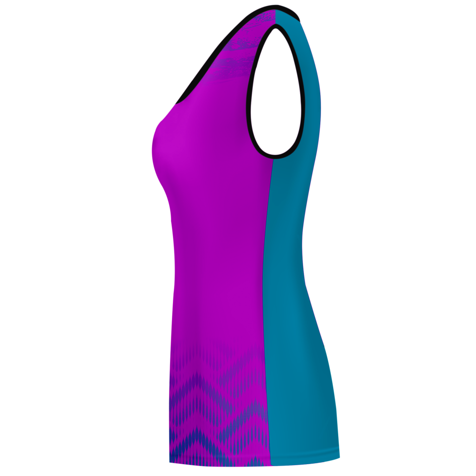 Camiseta pádel mujer sin mangas sublimada modelo geométrico