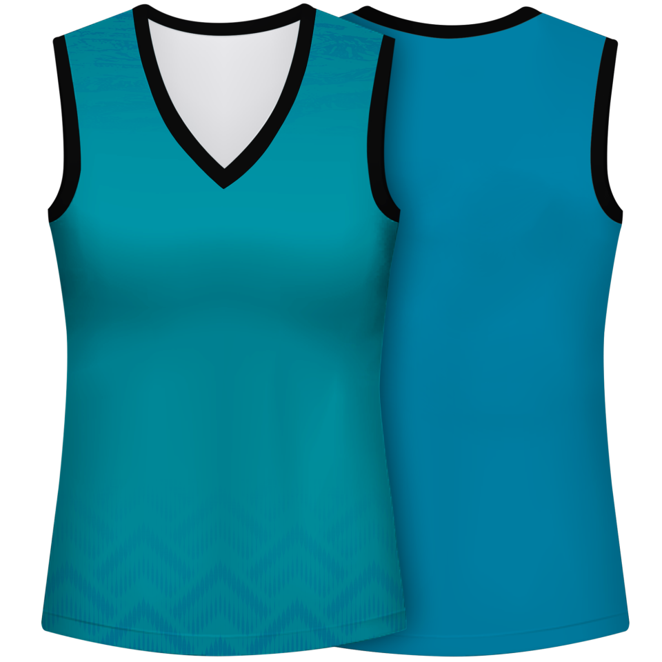 Camiseta pádel mujer sin mangas sublimada modelo geométrico