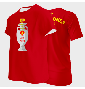 Camiseta algodón 4 Campeonatos Eurocopas 2024