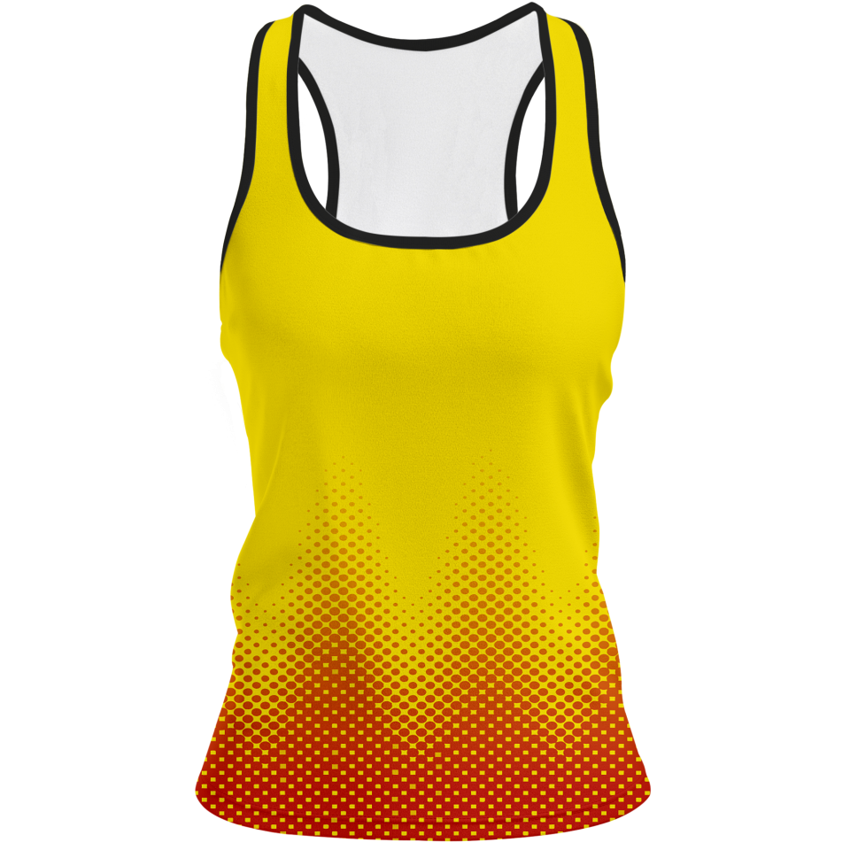 Camiseta pádel mujer tirantes sublimada modelo puntos