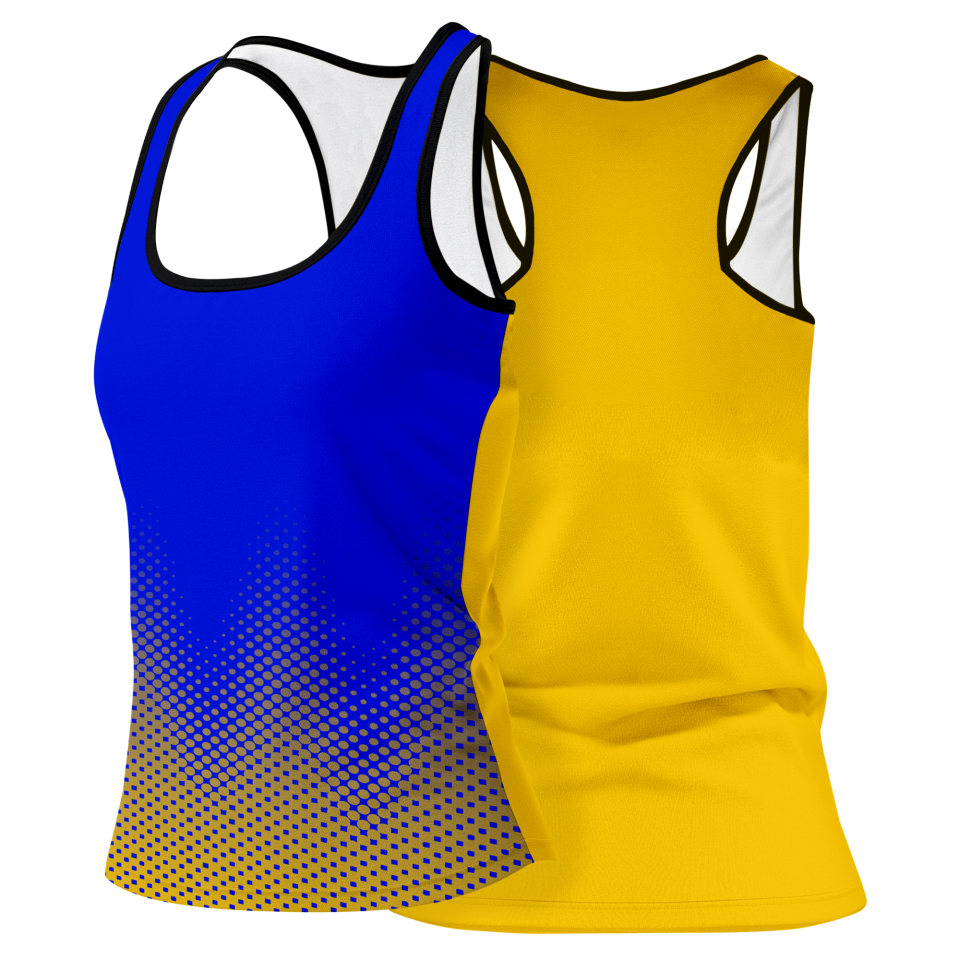 Camiseta pádel mujer tirantes sublimada modelo puntos