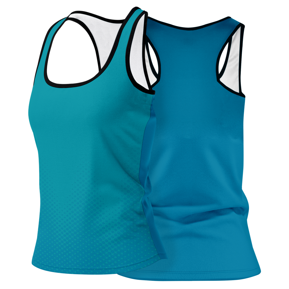 Camiseta pádel mujer tirantes sublimada modelo puntos