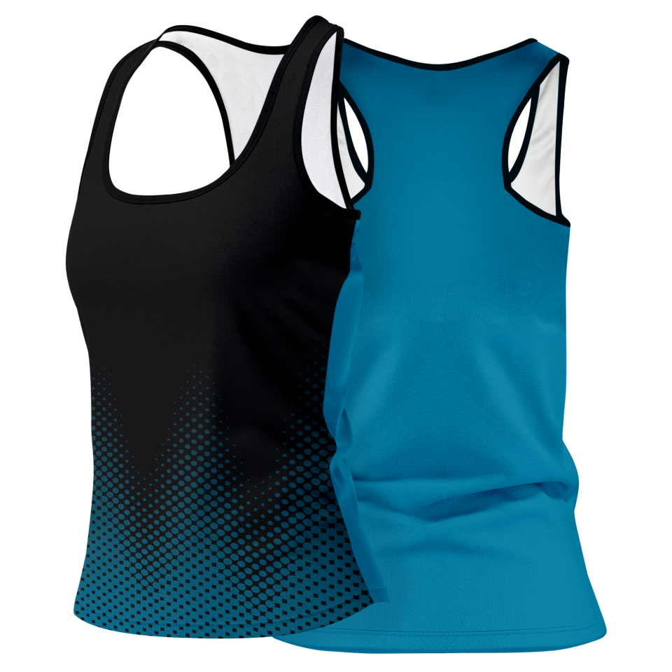 Camiseta pádel mujer tirantes sublimada modelo puntos