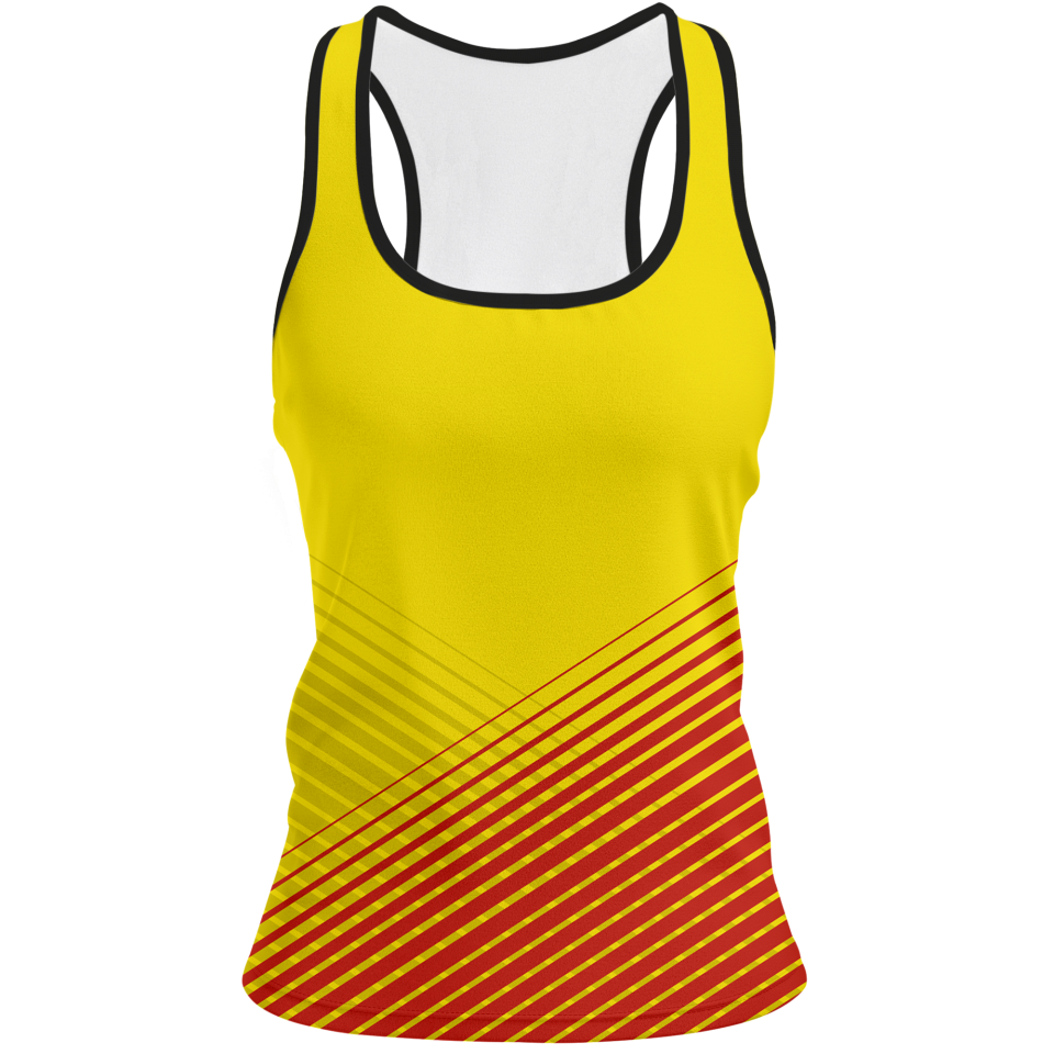 Camiseta pádel mujer tirantes sublimada modelo rayas