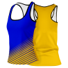Camiseta pádel mujer tirantes sublimada modelo rayas