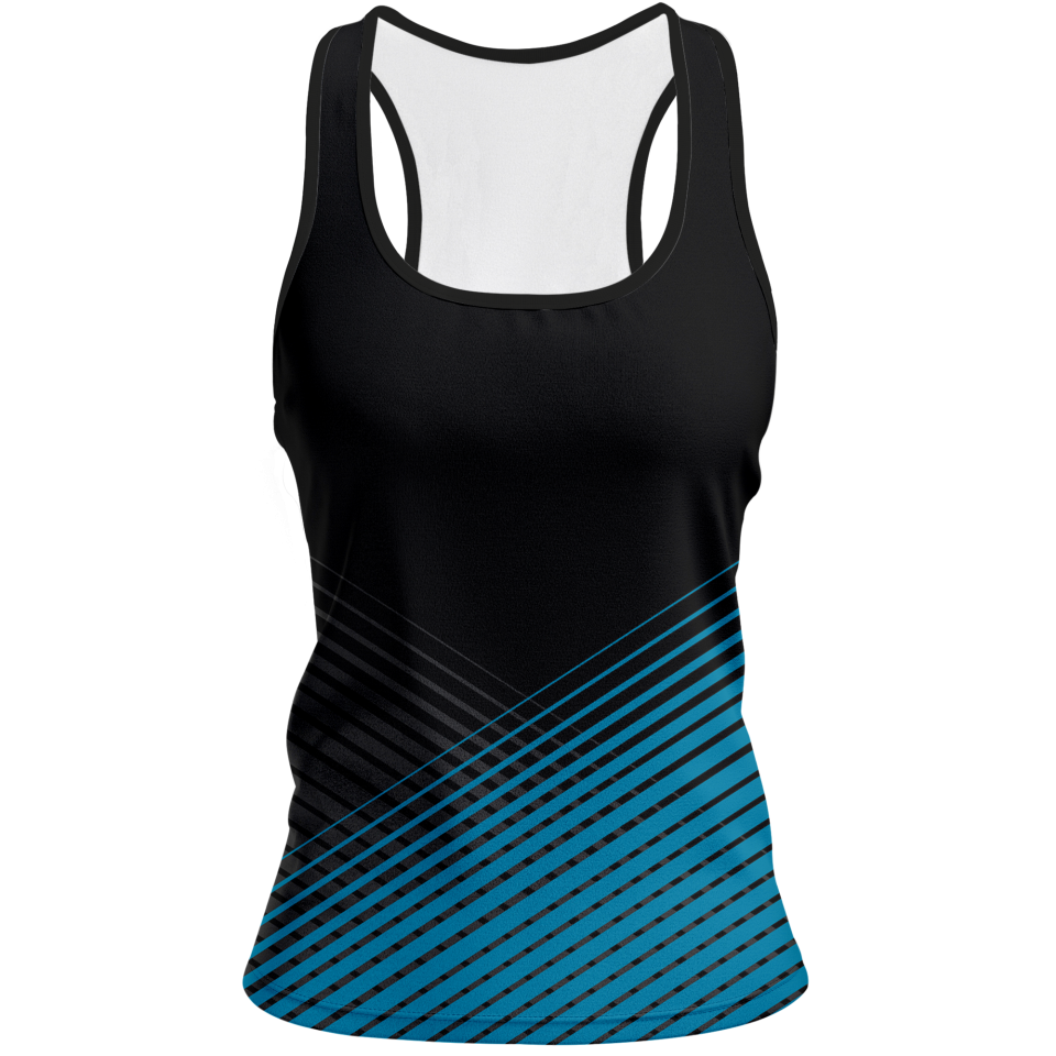 Camiseta pádel mujer tirantes sublimada modelo rayas