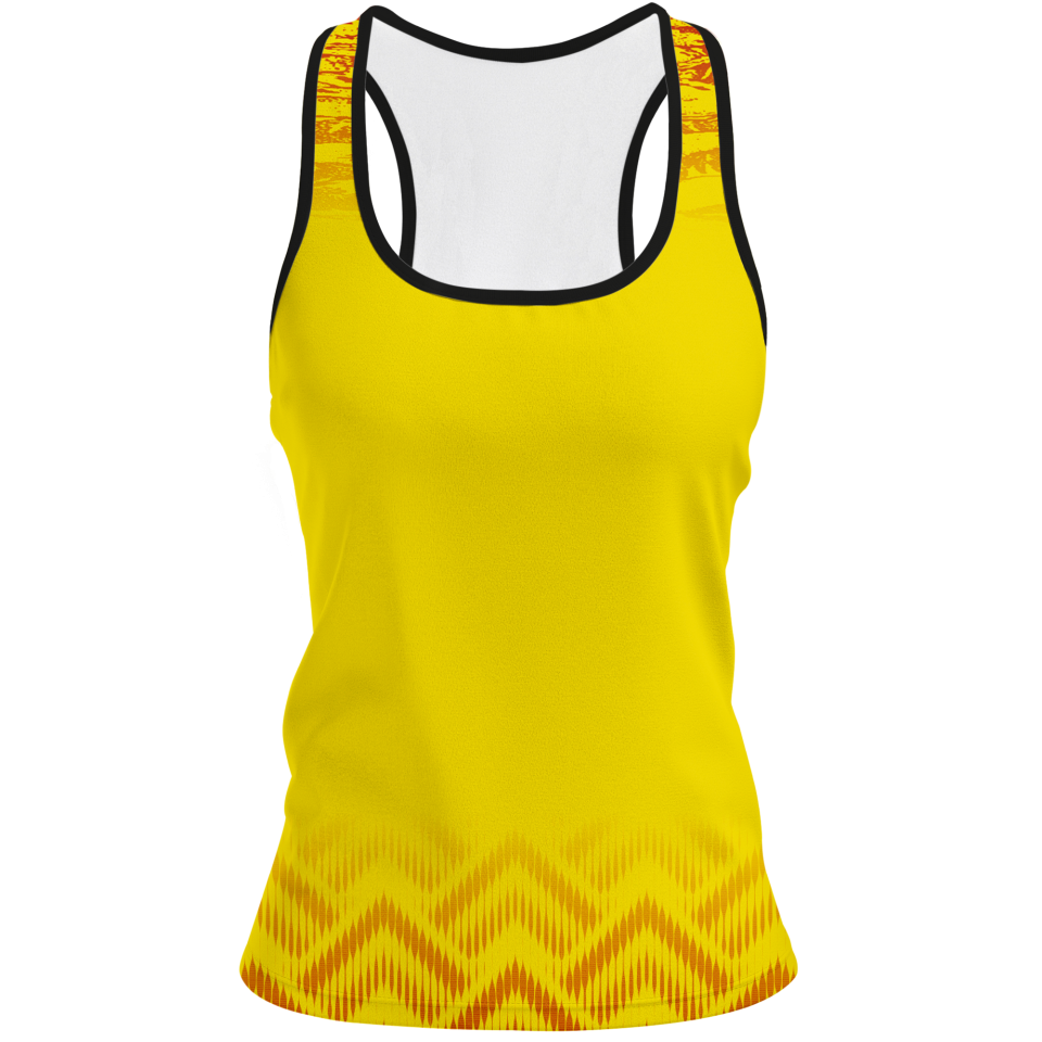 Camiseta pádel mujer tirantes sublimada modelo geométrico