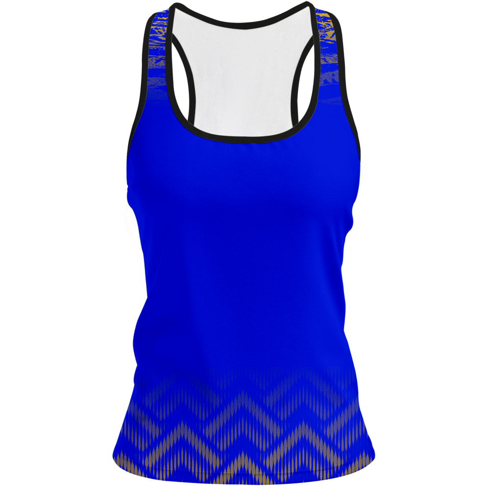 Camiseta pádel mujer tirantes sublimada modelo geométrico