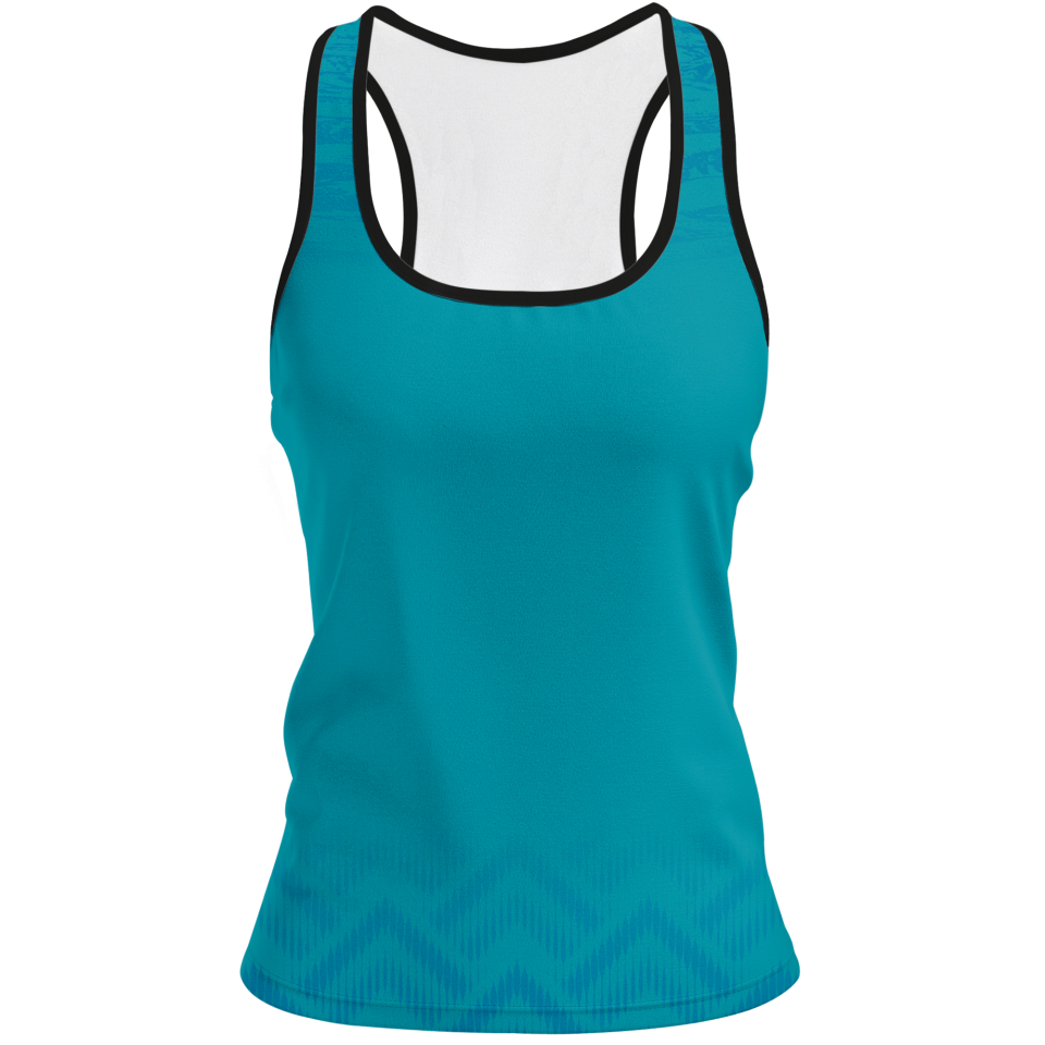 Camiseta pádel mujer tirantes sublimada modelo geométrico