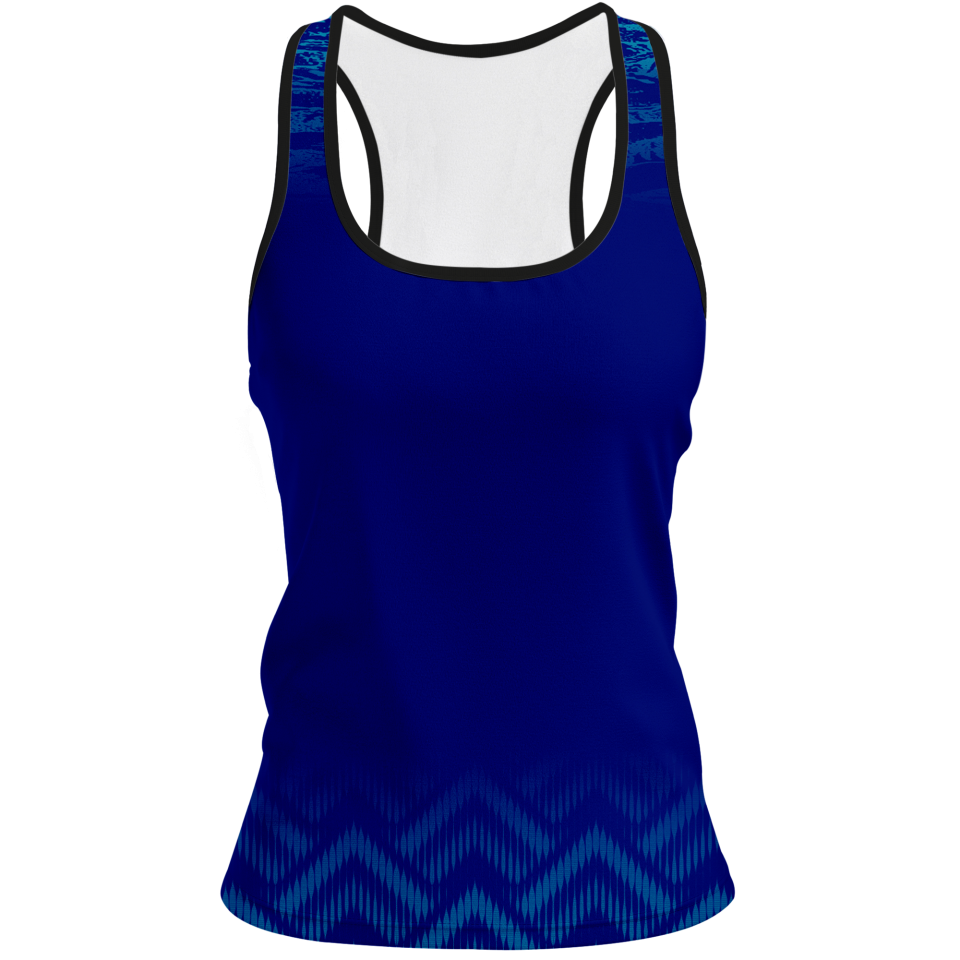 Camiseta pádel mujer tirantes sublimada modelo geométrico