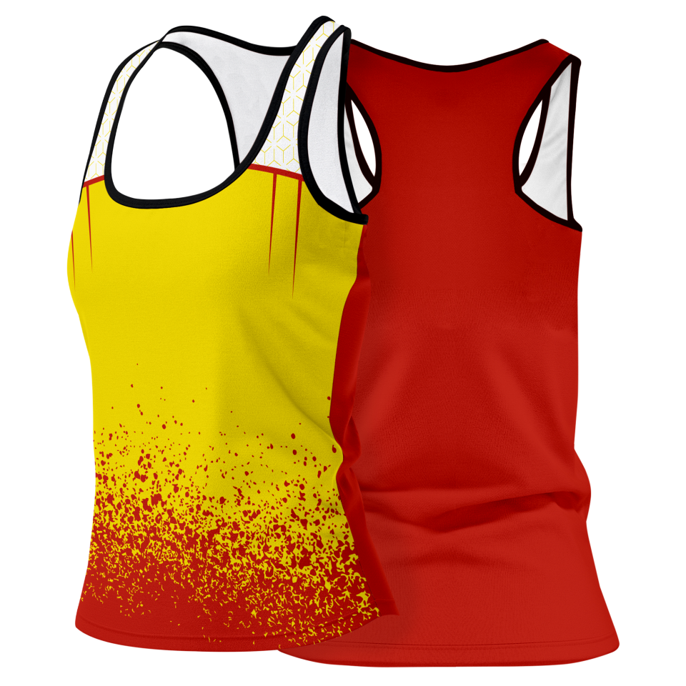 Camiseta pádel mujer tirantes sublimada modelo corte