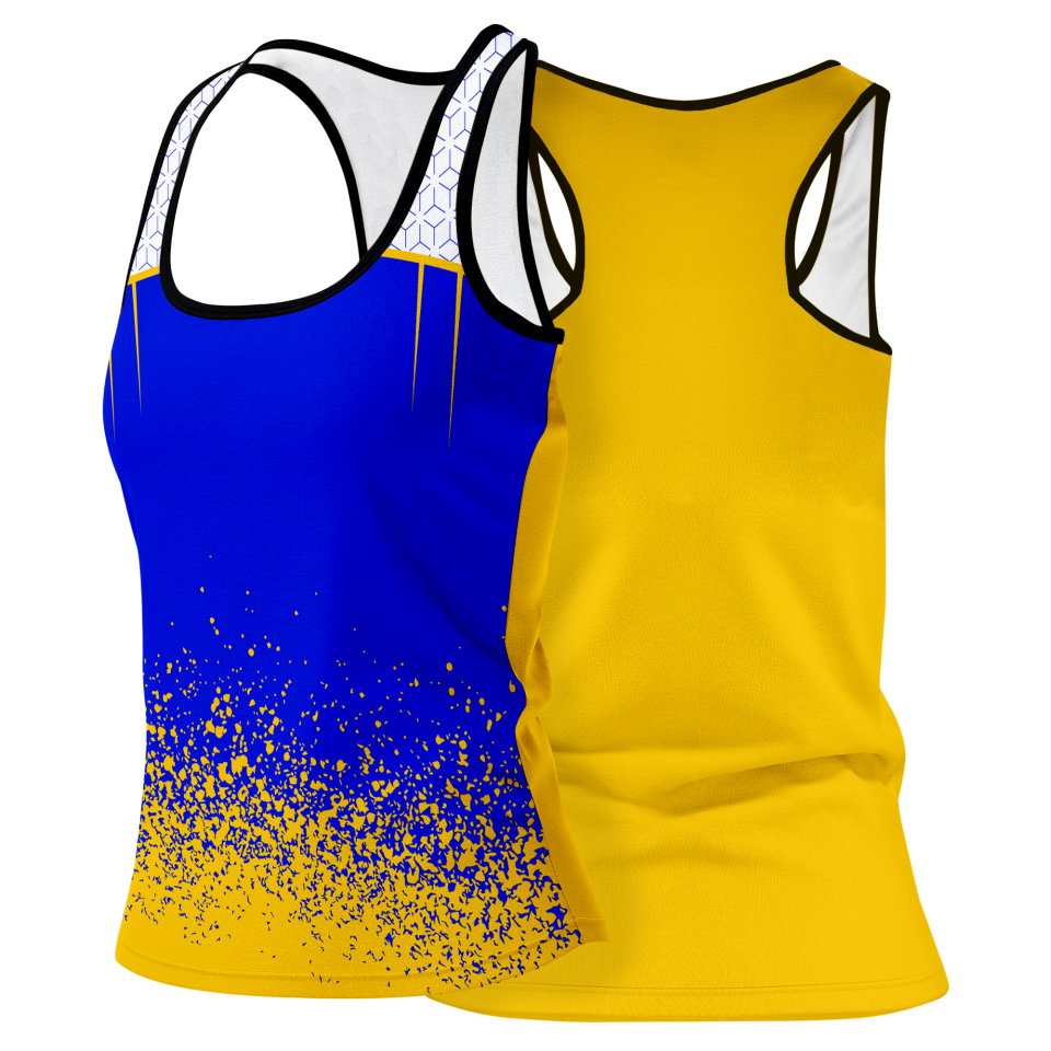 Camiseta pádel mujer tirantes sublimada modelo corte