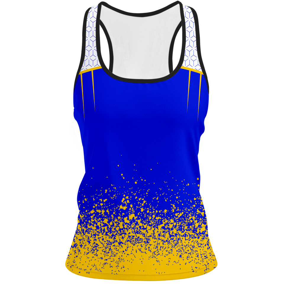 Camiseta pádel mujer tirantes sublimada modelo corte