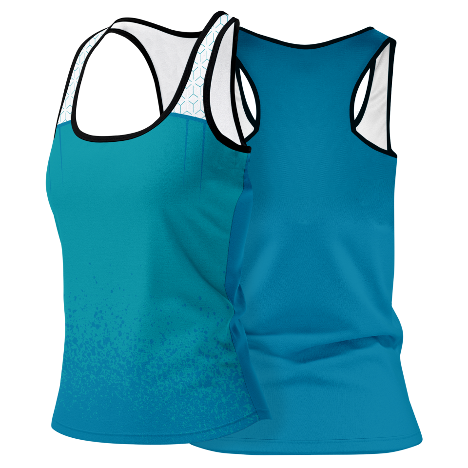 Camiseta pádel mujer tirantes sublimada modelo corte