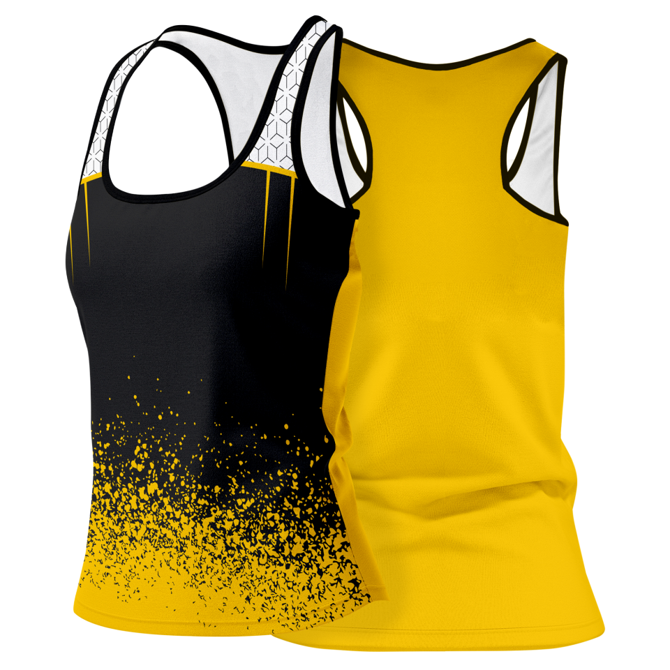 Camiseta pádel mujer tirantes sublimada modelo corte