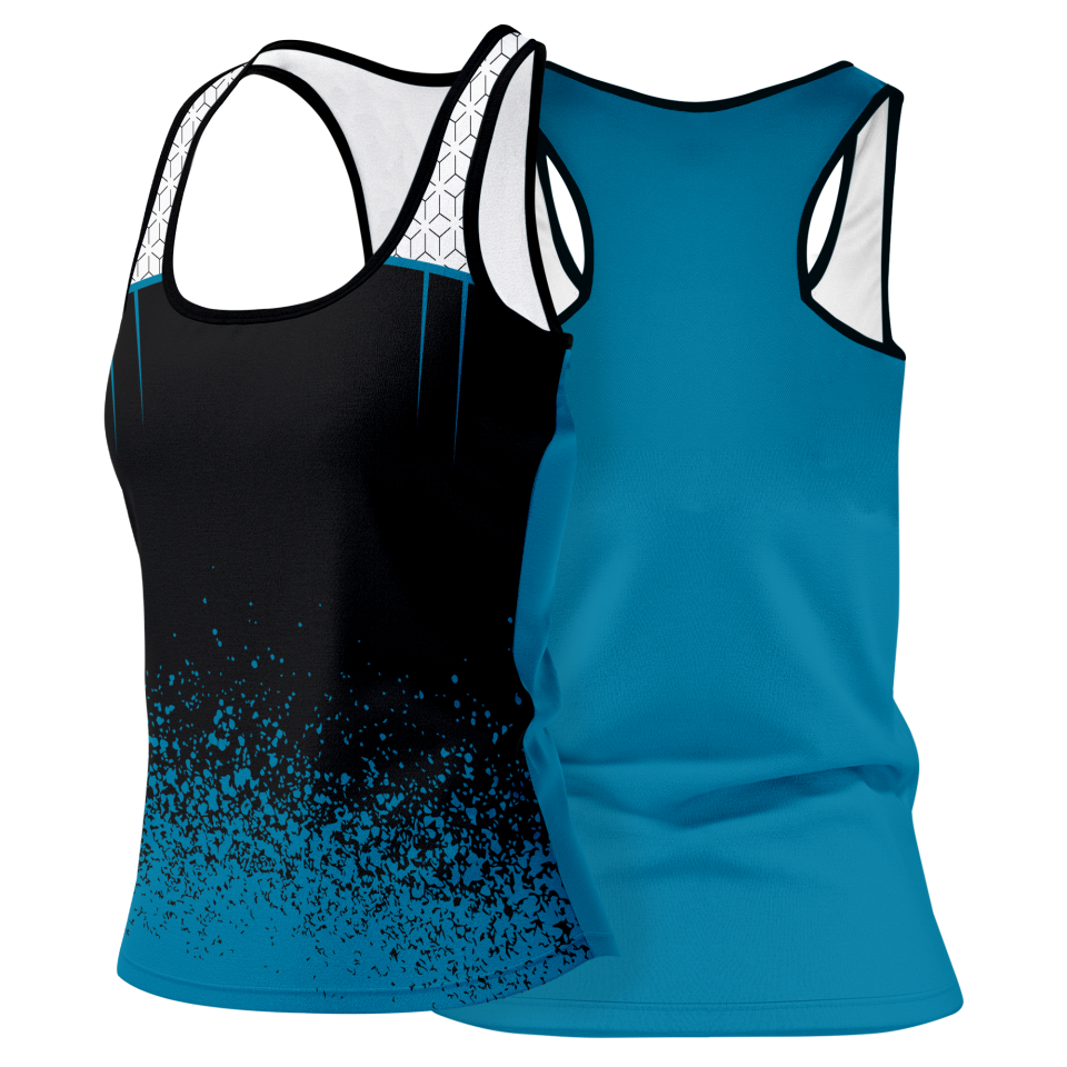 Camiseta pádel mujer tirantes sublimada modelo corte