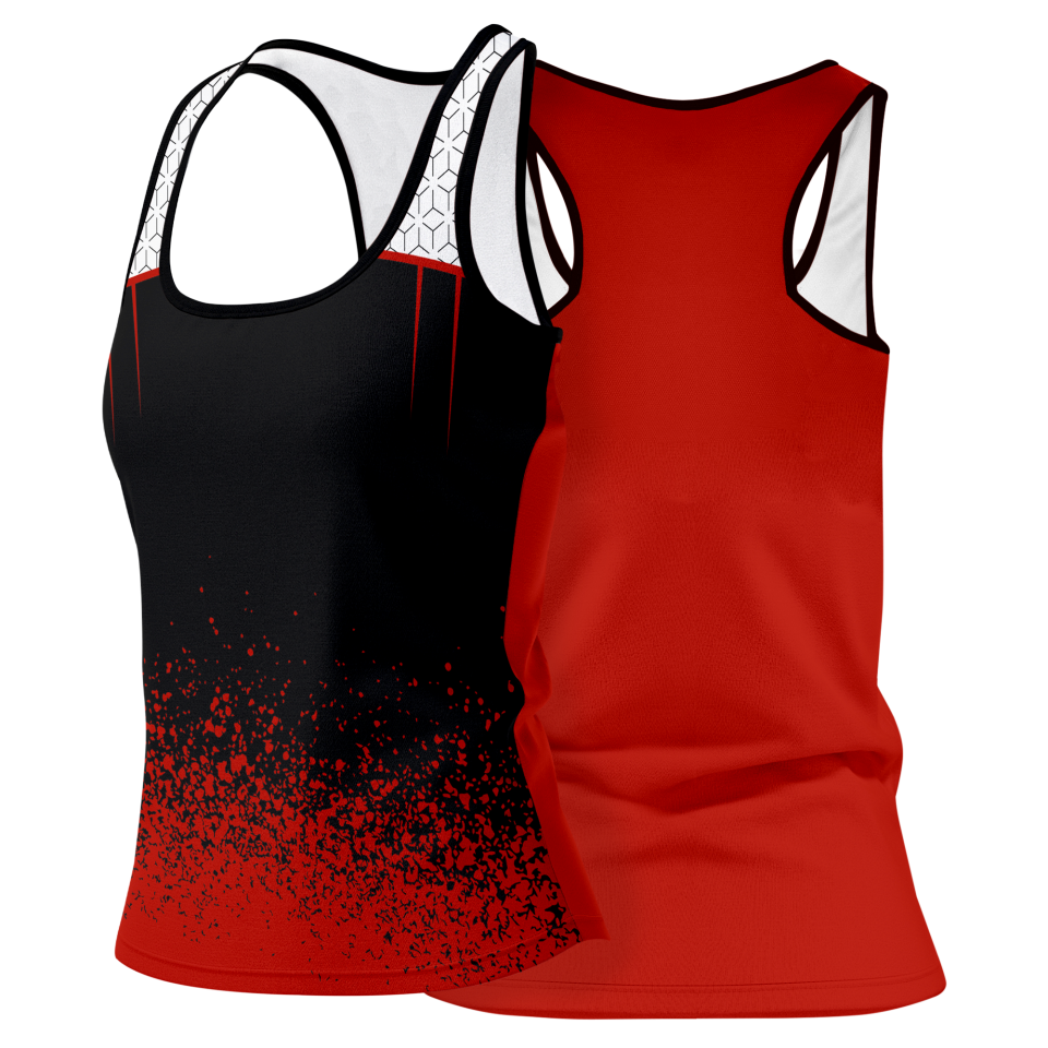 Camiseta pádel mujer tirantes sublimada modelo corte