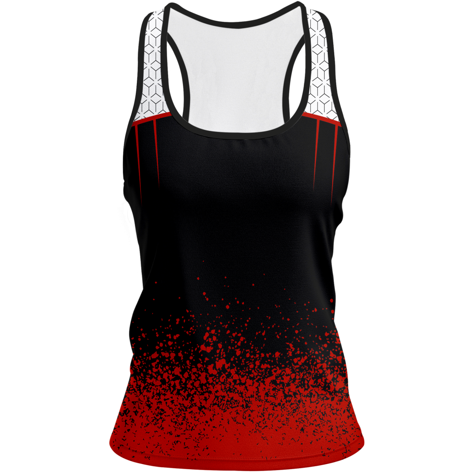 Camiseta pádel mujer tirantes sublimada modelo corte