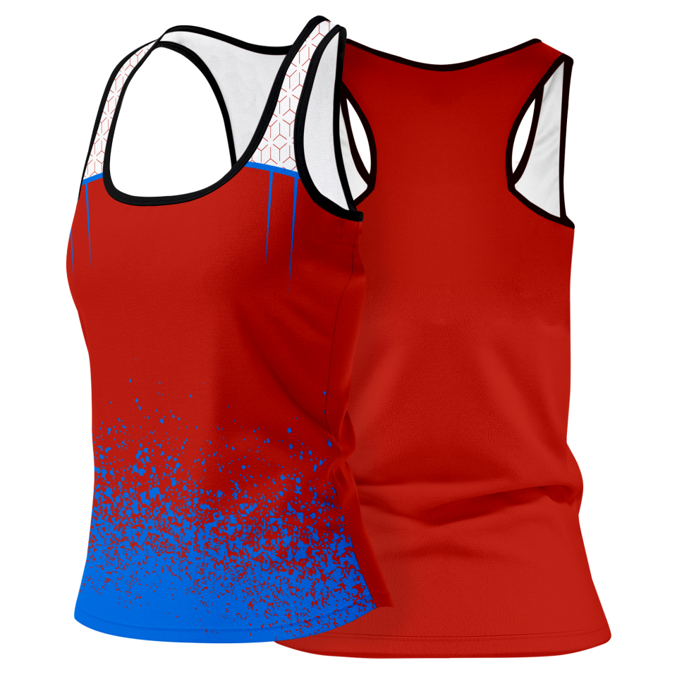 Camiseta pádel mujer tirantes sublimada modelo corte