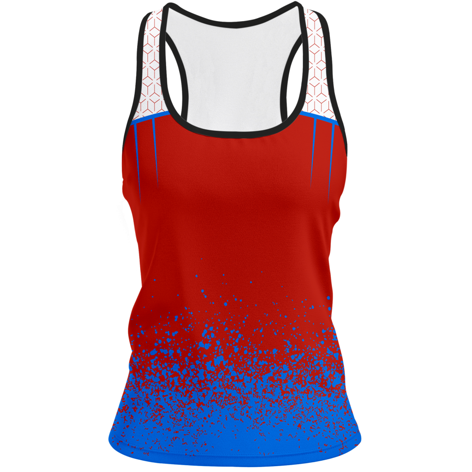 Camiseta pádel mujer tirantes sublimada modelo corte