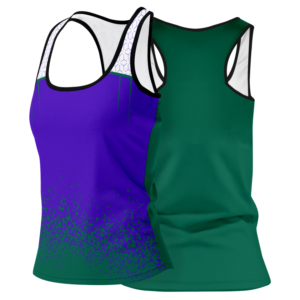 Camiseta pádel mujer tirantes sublimada modelo corte