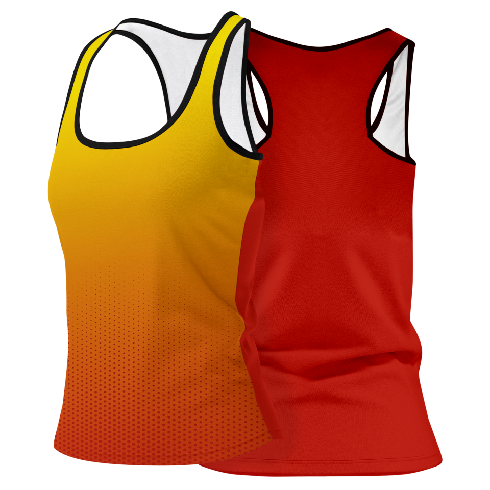 Camiseta pádel mujer tirantes sublimada modelo degradado