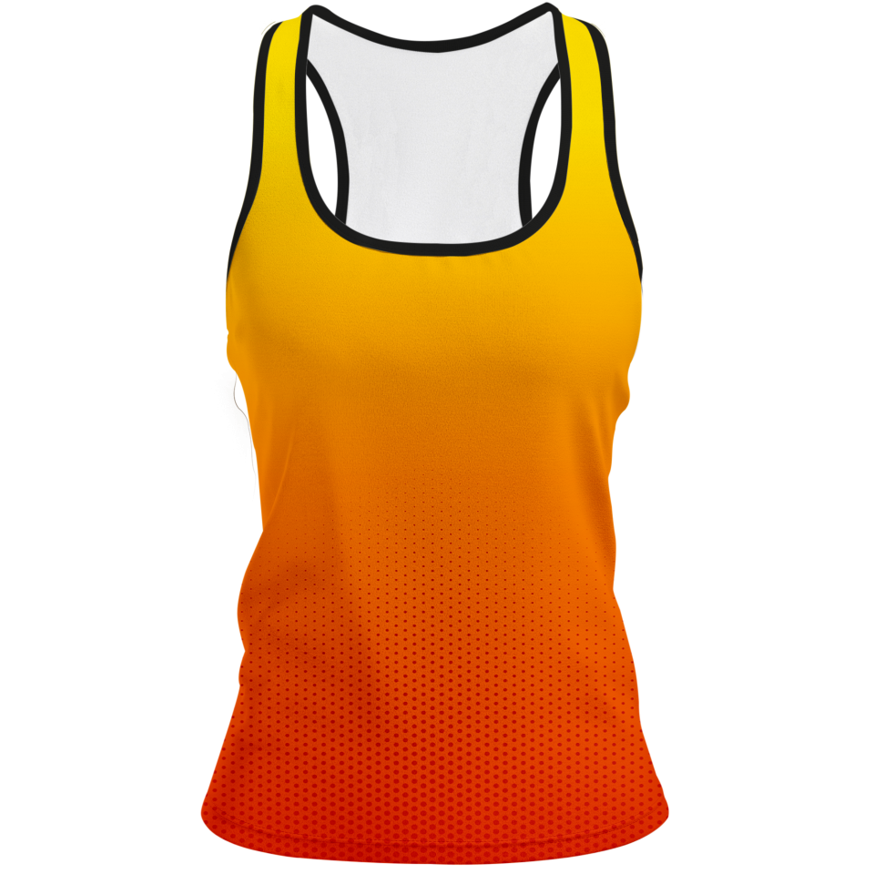 Camiseta pádel mujer tirantes sublimada modelo degradado