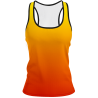 Camiseta pádel mujer tirantes sublimada modelo degradado