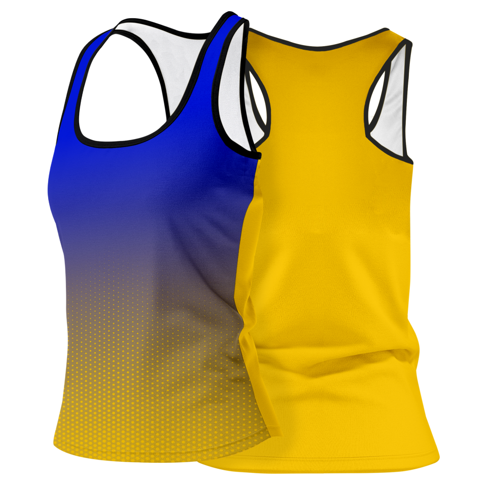 Camiseta pádel mujer tirantes sublimada modelo degradado