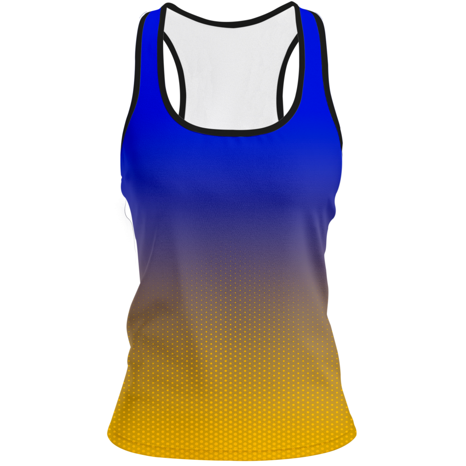 Camiseta pádel mujer tirantes sublimada modelo degradado