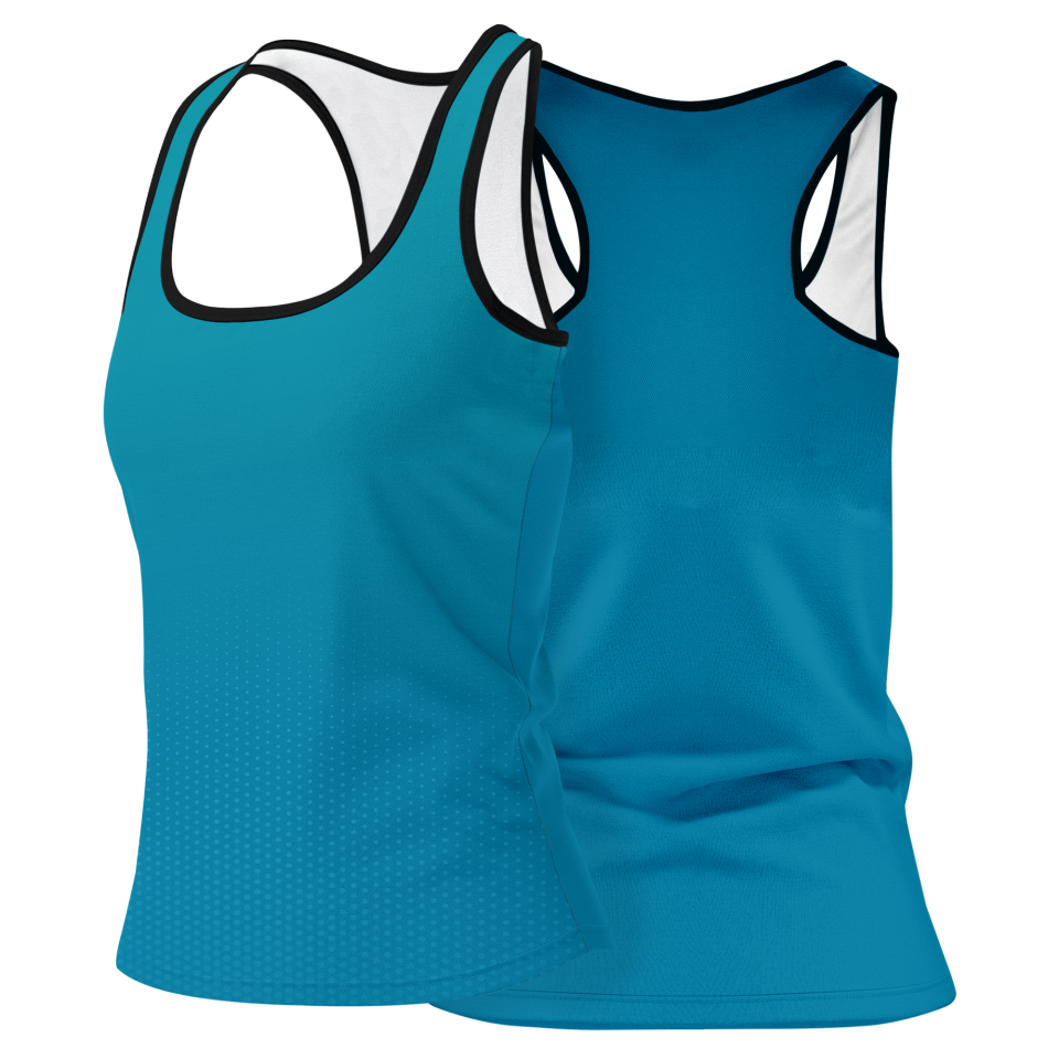 Camiseta pádel mujer tirantes sublimada modelo degradado