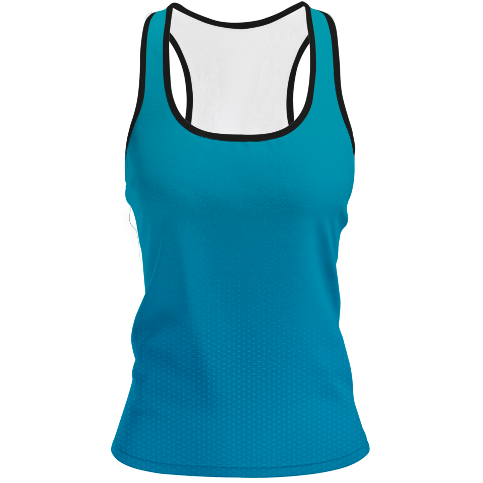 Camiseta pádel mujer tirantes sublimada modelo degradado