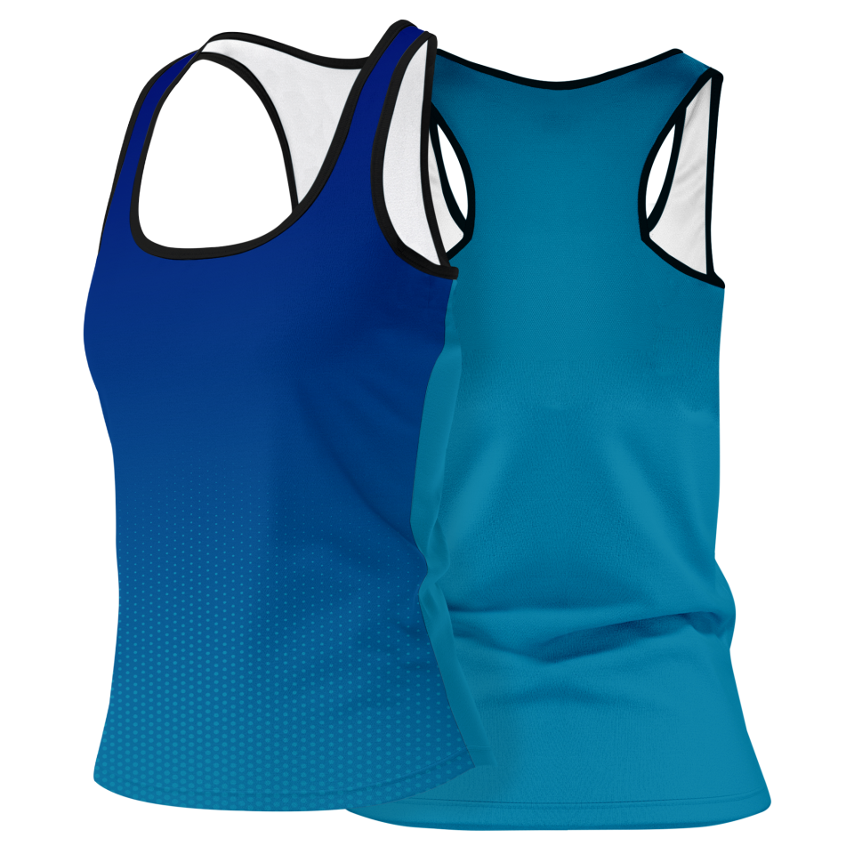 Camiseta pádel mujer tirantes sublimada modelo degradado