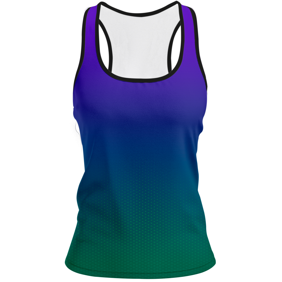 Camiseta pádel mujer tirantes sublimada modelo degradado