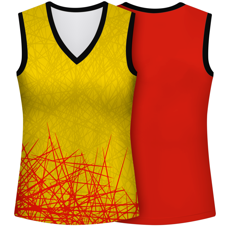 Camiseta pádel mujer sin mangas sublimada modelo líneas