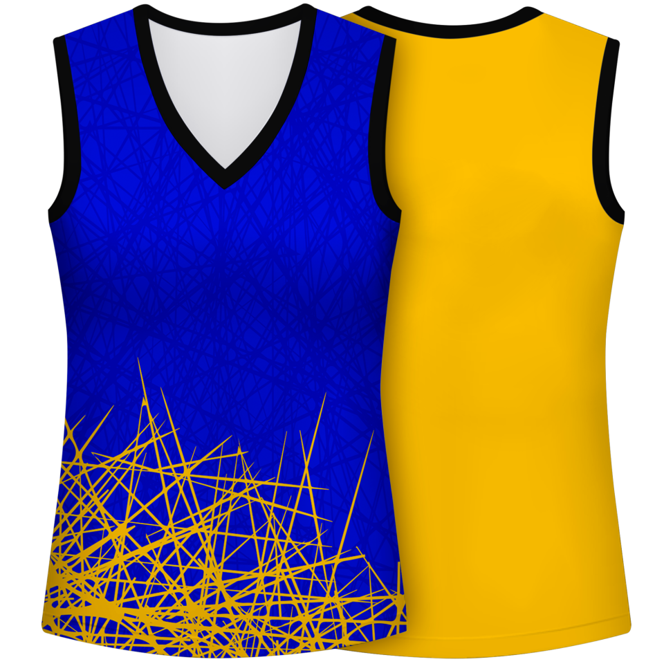 Camiseta pádel mujer sin mangas sublimada modelo líneas