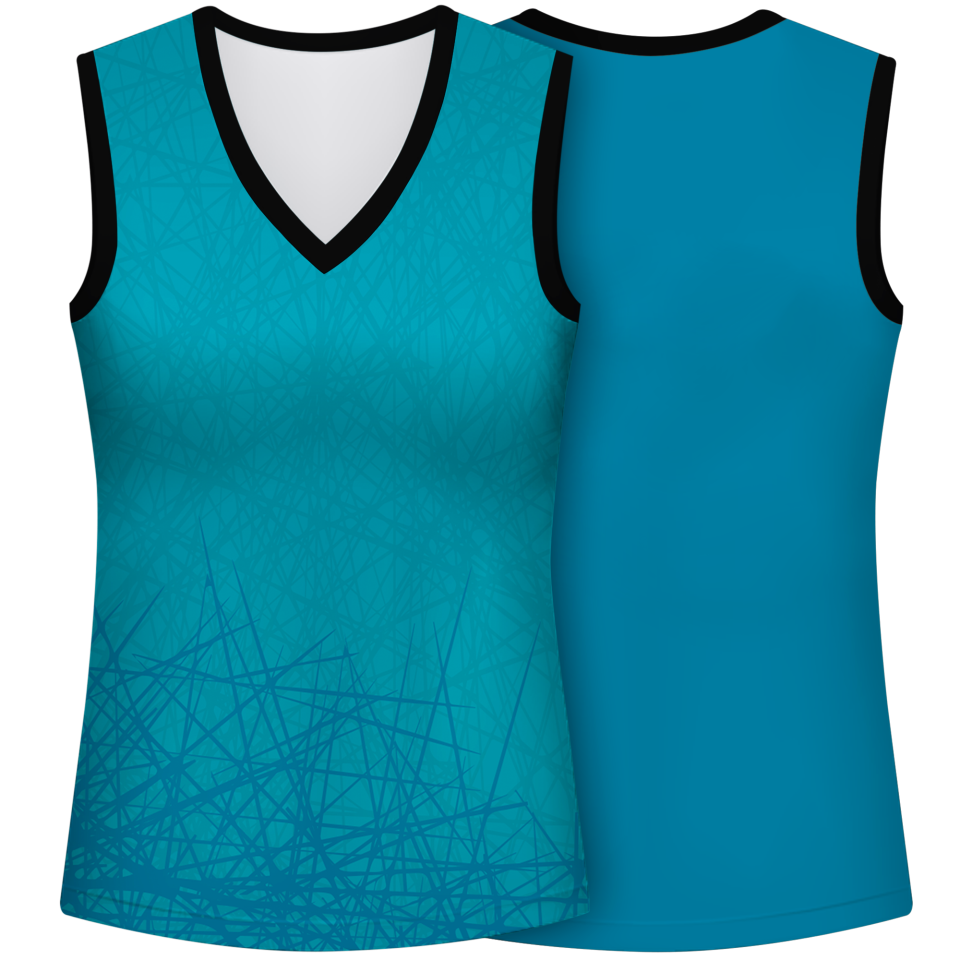 Camiseta pádel mujer sin mangas sublimada modelo líneas