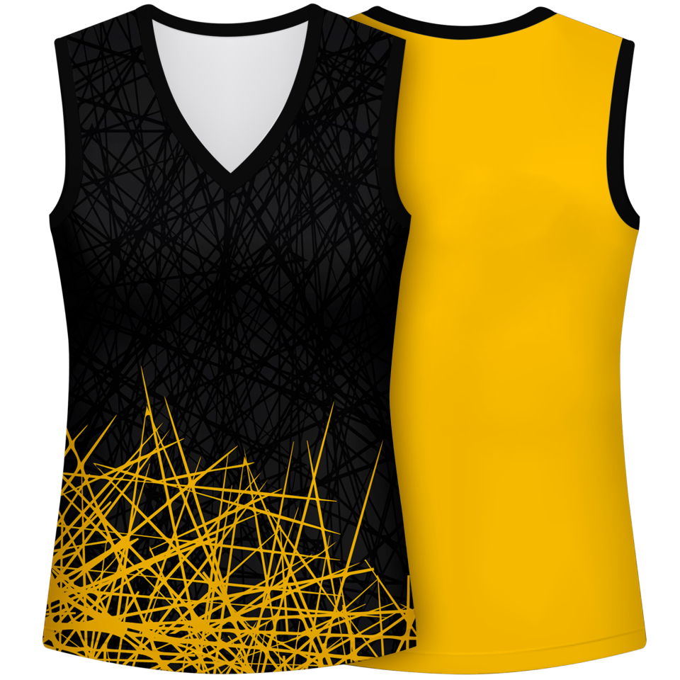 Camiseta pádel mujer sin mangas sublimada modelo líneas